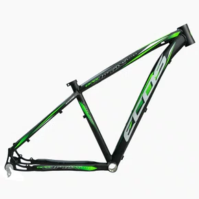 Quadro MTB 29" Tamanho 19 Alumínio Preto Fosco com Grafismo Verde