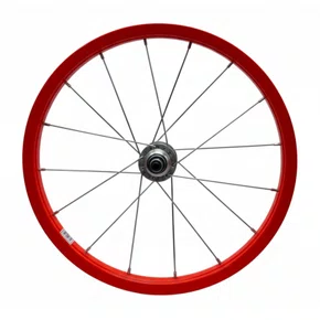 Roda Dianteira Aro 16 De Alumínio Laranja Neon Para Bicicleta Infantil