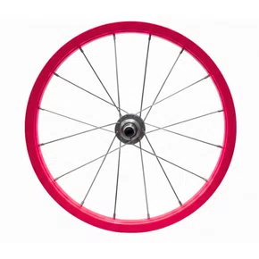 Roda Dianteira Aro 16 De Alumínio Rosa Neon Para Bicicleta Infantil