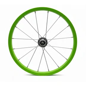 Roda Dianteira Aro 16 De Alumínio Verde Neon Para Bicicleta Infantil