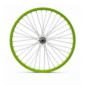 Roda Dianteira Aro 20 De Aluminio Verde Neon Cubo Esferado