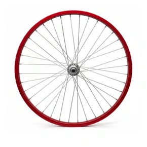 Roda Dianteira Aro 20 De Aluminio Vermelho Cubo Esferado