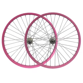 Rodas Dianteira e Traseira Aro 20 Aluminio Rosa Cubo Aço