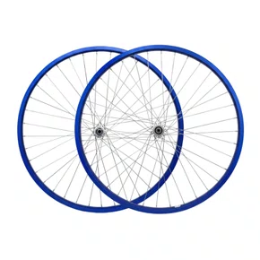 Rodas Dianteira e Traseira Aro 24 Aluminio Azul Cubo Esferado