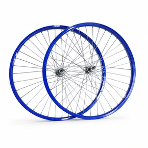 Rodas Dianteira e Traseira Aro 26 Aluminio Azul Raio Grosso