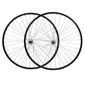 Rodas Dianteira e Traseira em Aluminio Preto Aro 26 Barra Circular V-Brake