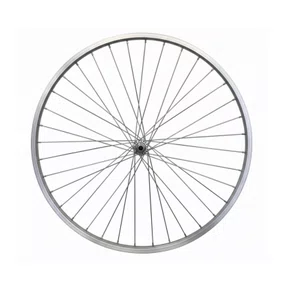 Roda Dianteira em Aluminio Aro 26 Barra Circular V-Brake Raio Grosso