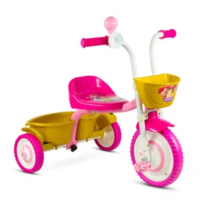 Triciclo Princesas Nathor Infantil: Leveza, Segurança e Diversão em Alumínio (18m+)