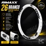 Aro RIMAXX 26 Branco Parede Dupla 36F MTB Grau e Manobras