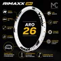 Aro RIMAXX 26 Branco Parede Dupla 36F MTB Grau e Manobras