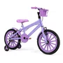 Bicicleta 16 Feminina Lilás Infantil Rodas Nylon Lilás