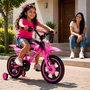Bicicleta Infantil Moto Cross Aro 16 Rosa Unitoys c/ Rodinhas