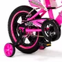 Bicicleta Infantil Moto Cross Aro 16 Rosa Unitoys c/ Rodinhas