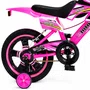 Bicicleta Infantil Moto Cross Aro 16 Rosa Unitoys c/ Rodinhas