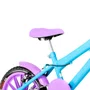 Bicicleta 16 Feminina Azul Claro Infantil Rodas Nylon Lilás
