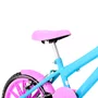Bicicleta 16 Feminina Azul Claro Infantil Rodas Nylon Rosa