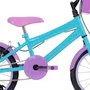 Bicicleta 16 Feminina Azul Claro Infantil Aro Aluminio Lilás