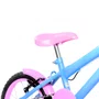 Bicicleta 16 Feminina Azul Claro Infantil Aro Aluminio Rosa