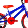 Bicicleta 16 Masculina Azul Infantil Aro Alumínio Vermelho