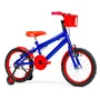 Bicicleta 16 Masculina Azul Infantil Aro Alumínio Vermelho