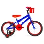 Bicicleta 16 Masculina Azul Infantil Aro Alumínio Vermelho