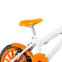 Bicicleta 16 Masculina Branca Infantil Rodas Nylon Laranja