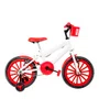 Bicicleta 16 Feminina Branca Infantil Rodas Nylon Vermelha