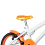 Bicicleta 16 Masculina Branca Infantil Aro Alumínio Laranja