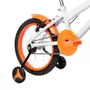 Bicicleta 16 Masculina Branca Infantil Aro Alumínio Laranja