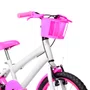 Bicicleta 16 Feminina Branca Infantil Aro Alumínio Pink