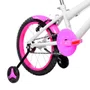 Bicicleta 16 Feminina Branca Infantil Aro Alumínio Pink