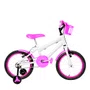 Bicicleta 16 Feminina Branca Infantil Aro Alumínio Pink