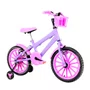 Bicicleta 16 Feminina Lilas Infantil Rodas Nylon Rosa