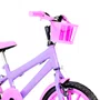 Bicicleta 16 Feminina Lilas Infantil Rodas Nylon Rosa