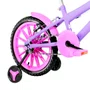 Bicicleta 16 Feminina Lilas Infantil Rodas Nylon Rosa