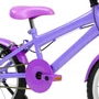 Bicicleta 16 Feminina Lilás Infantil Aro Alumínio