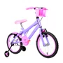 Bicicleta 16 Feminina Lilas Infantil Aro Alumínio Rosa
