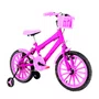 Bicicleta 16 Feminina Pink Infantil Rodas Nylon Rosa