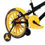 Bicicleta 16 Masculina Preta Infantil Rodas Nylon Amarelo
