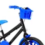 Bicicleta 16 Masculina Preta Infantil Rodas Nylon Azul