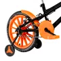 Bicicleta 16 Masculina Preta Infantil Rodas Nylon Laranja