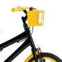 Bicicleta 16 Masculina Preta Infantil Aro Alumínio Amarelo