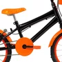 Bicicleta 16 Masculina Preto Infantil Aro Alumínio Laranja