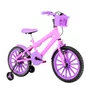 Bicicleta 16 Feminina Rosa Infantil Rodas Nylon Lílas