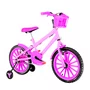 Bicicleta 16 Feminina Rosa Infantil  Rodas Nylon Pink
