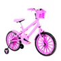 Bicicleta 16 Feminina Rosa Infantil Rodas Nylon Rosa