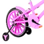 Bicicleta 16 Feminina Rosa Infantil Rodas Nylon Rosa