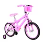 Bicicleta 16 Feminina Rosa Infantil Aro Alumínio Rosa