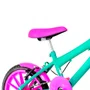 Bicicleta 16 Feminina Verde Água Infantil Rodas Nylon Pink