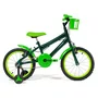 Bicicleta 16 Masculina Verde Escuro Infantil Aro Alumínio Verde